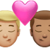 👨🏼‍❤️‍💋‍👨🏽 kiss: man, man, medium-light skin tone, medium skin tone display on Apple